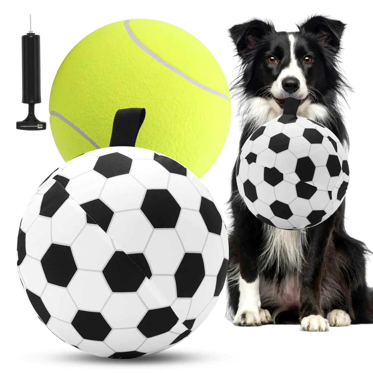 Giant Interactive Dog Soccer Ball with Pum