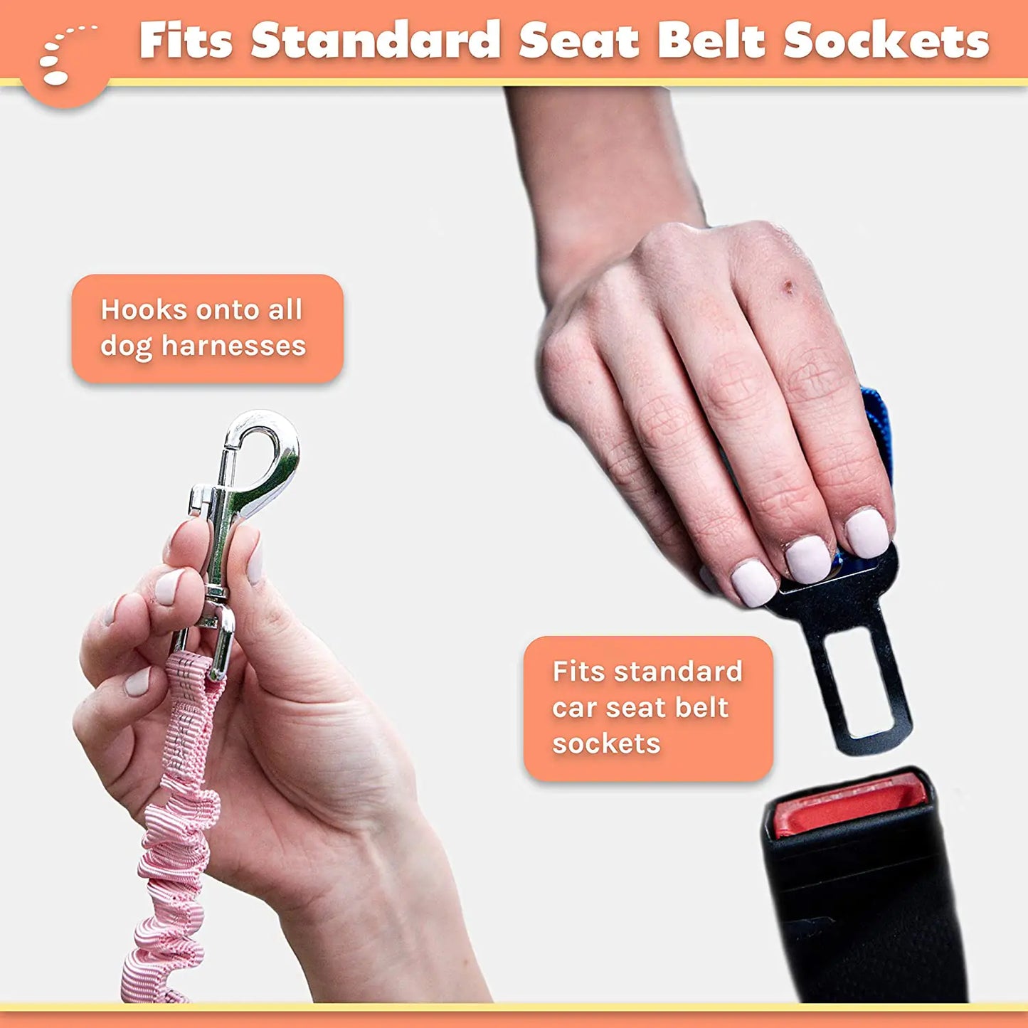 Twin Pack Adjustable Pet Car Harness