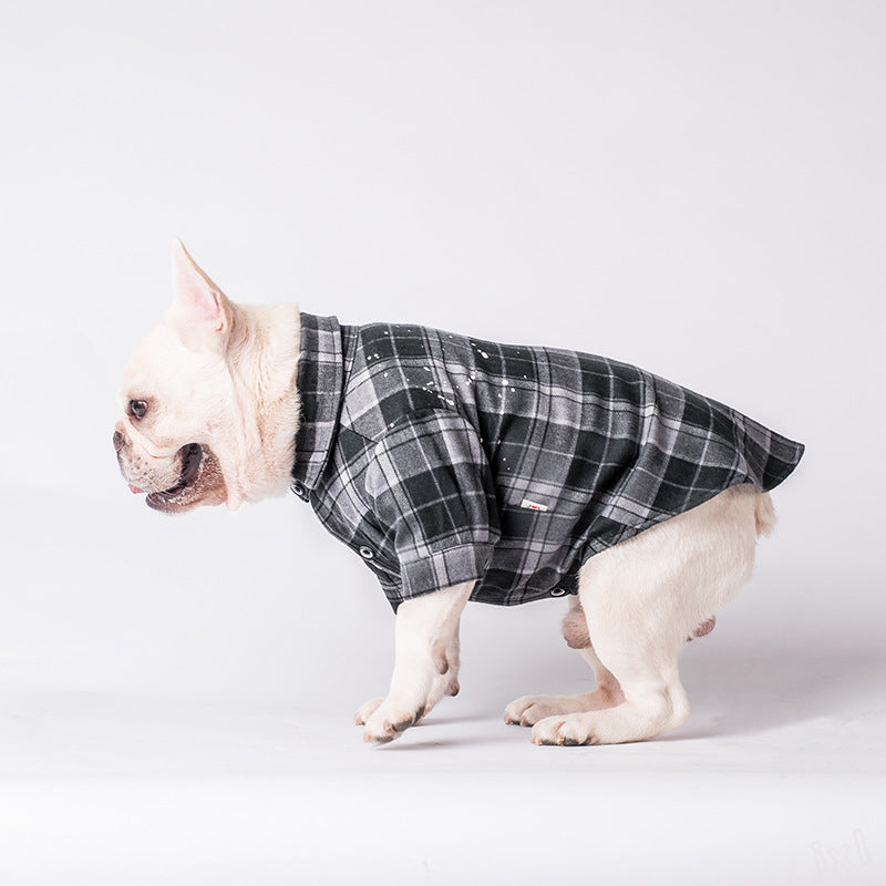 Plaid Cotton Shirt for Pets - Autumn & Winter Style