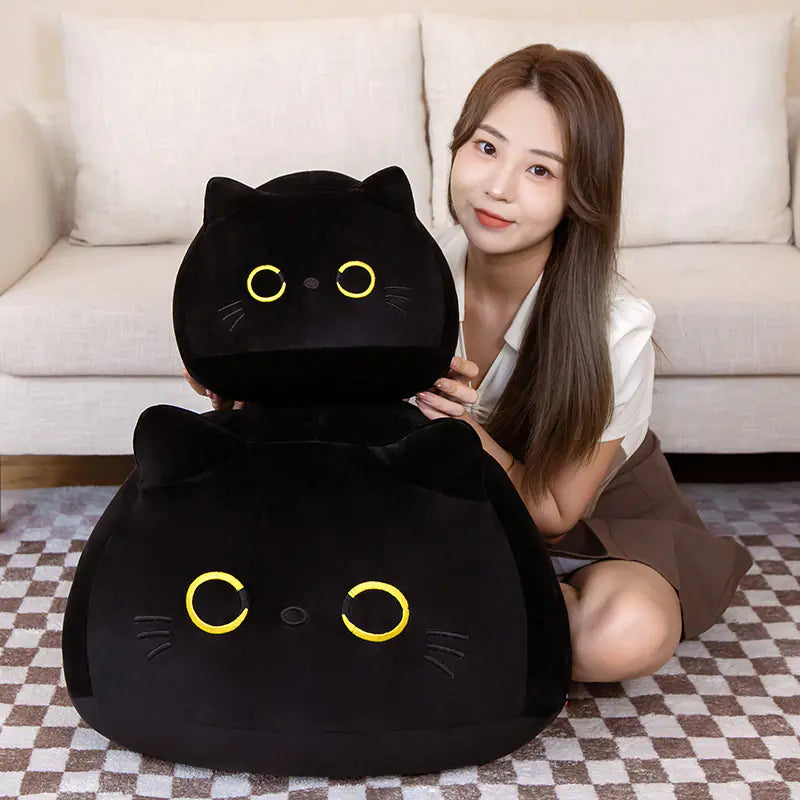Adorable Cartoon Cat Plush Pillow