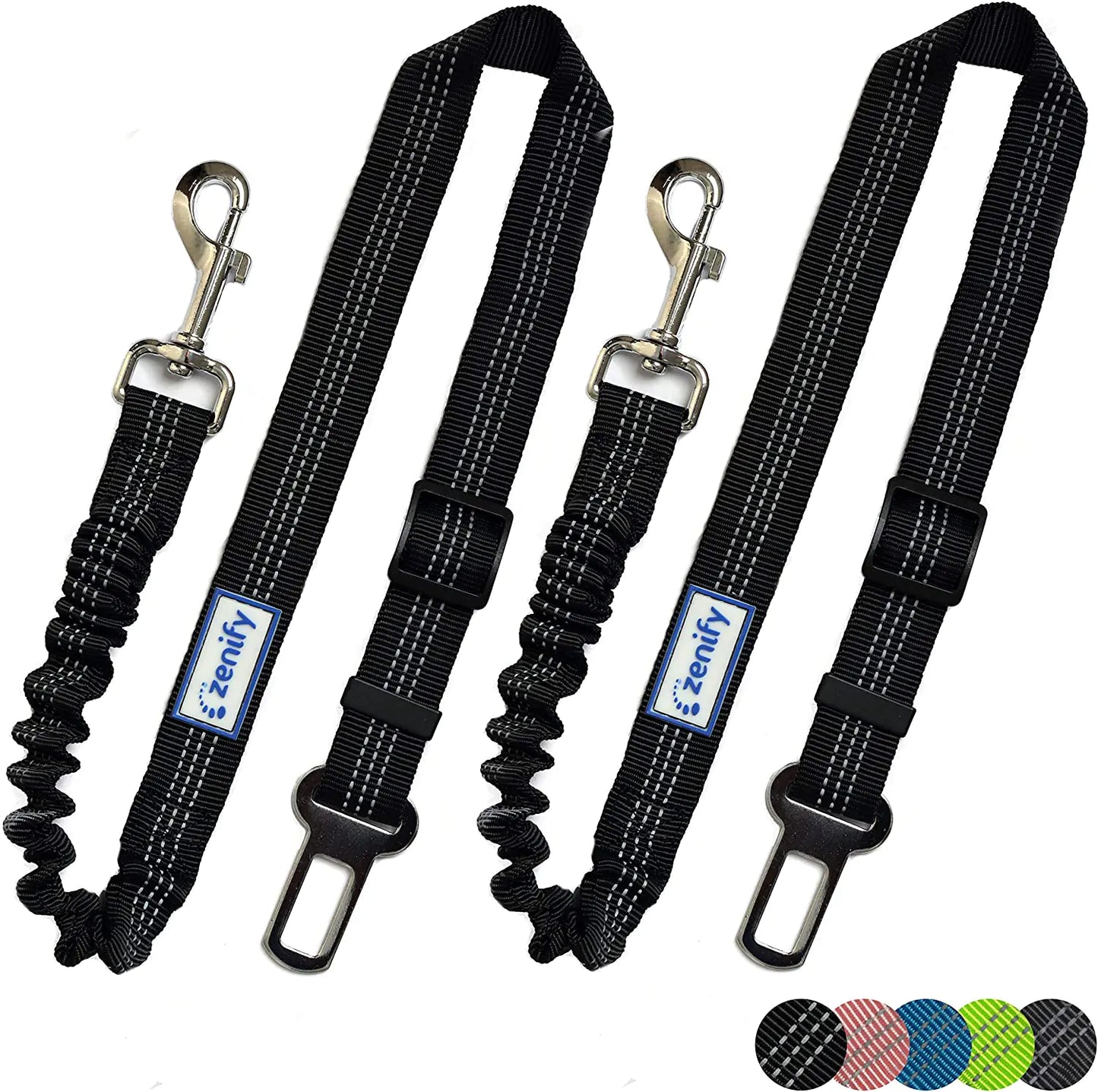Twin Pack Adjustable Pet Car Harness