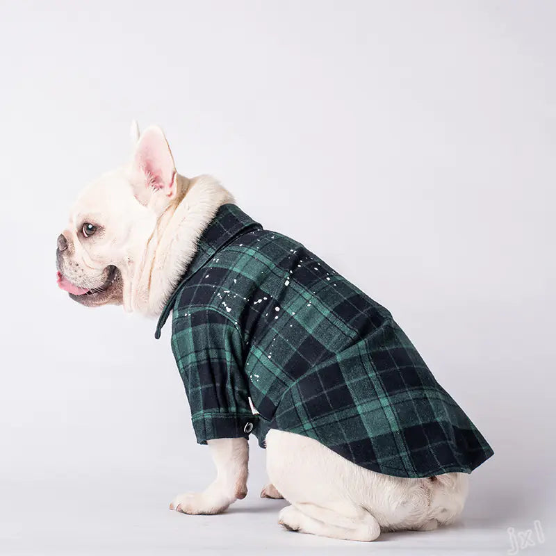 Plaid Cotton Shirt for Pets - Autumn & Winter Style