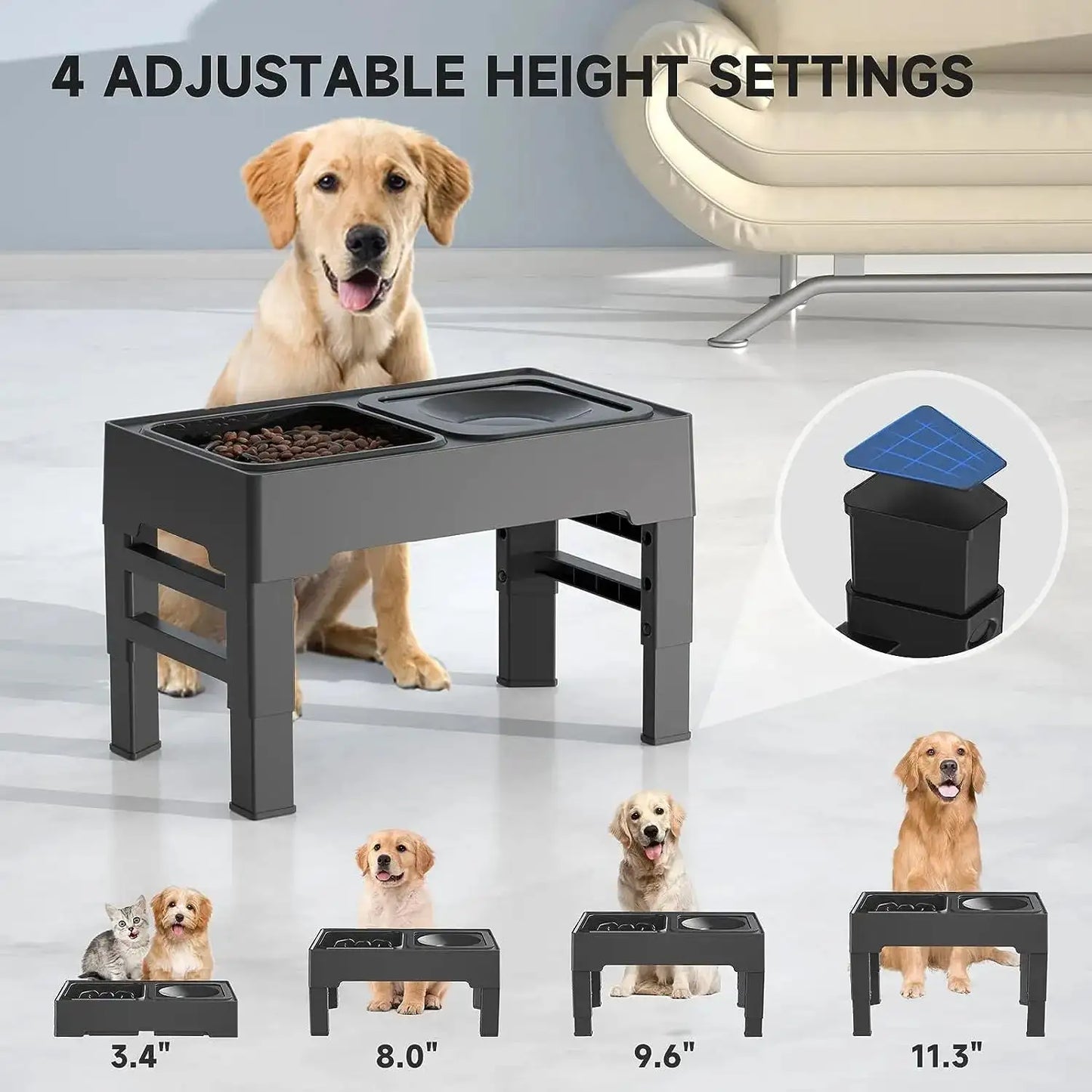 FlexiHeight Pet Bowl Set