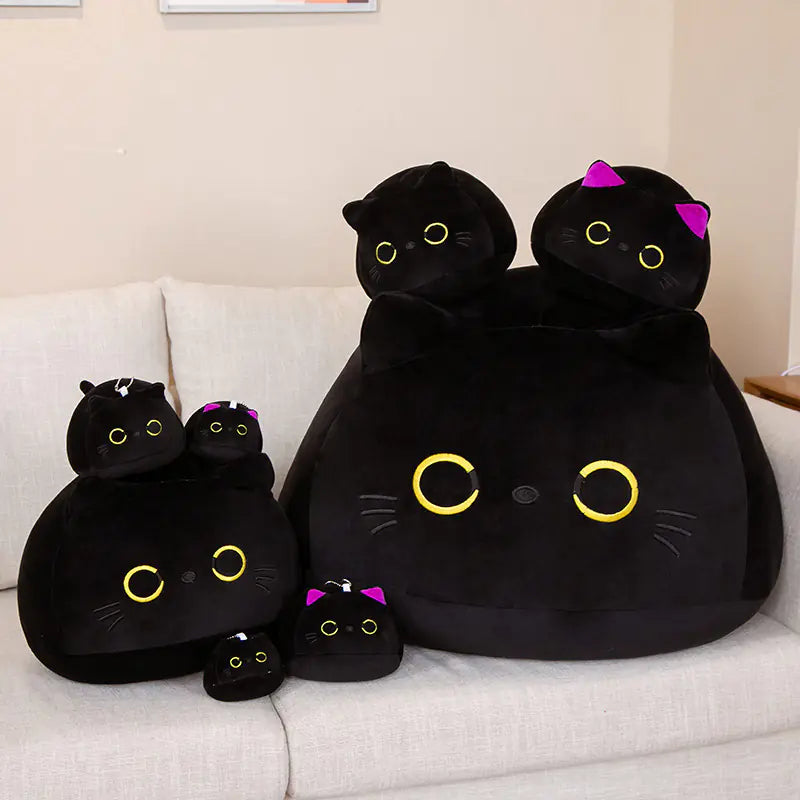 Adorable Cartoon Cat Plush Pillow